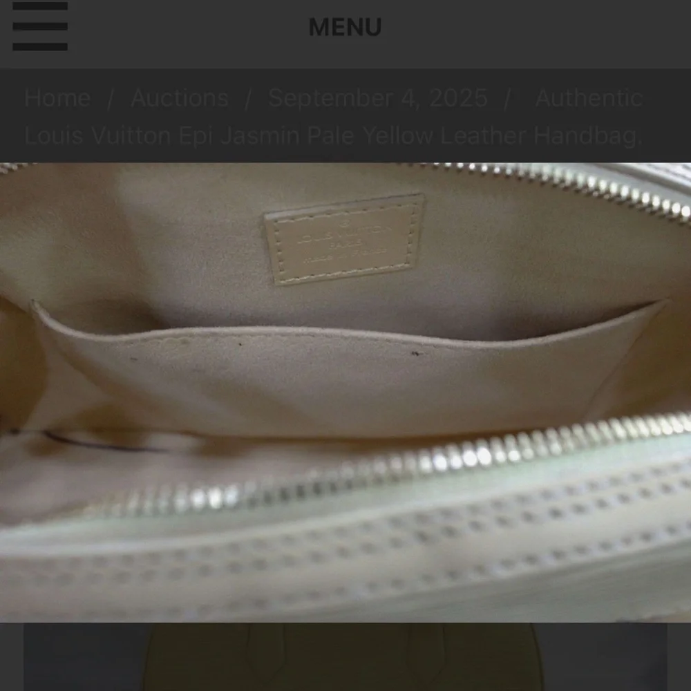 Louis Vuitton Cream Leather Satchel